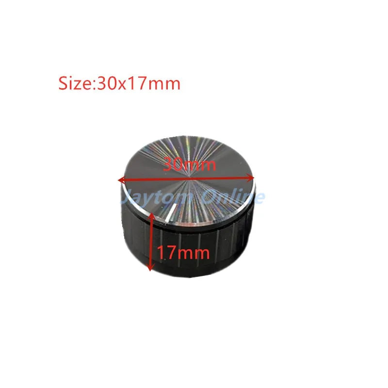 4pcs Black Aluminum alloy Potentiometer/Encoder Knobs Switch Caps 30x17mm 21x17mm 15x17mm Half Shaft Plum Shaft