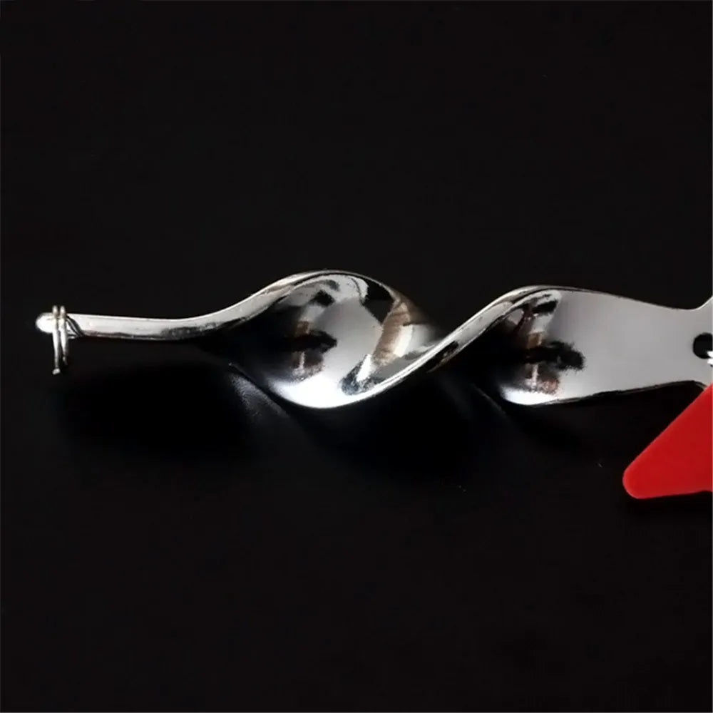FISHINAPOT 1pcs Sliver 10g/14g/21g/28g Spinner Spoon Lures Rotating Metal Sequins Baits Fishing Lure Crankbait Carp Pesca Hooks