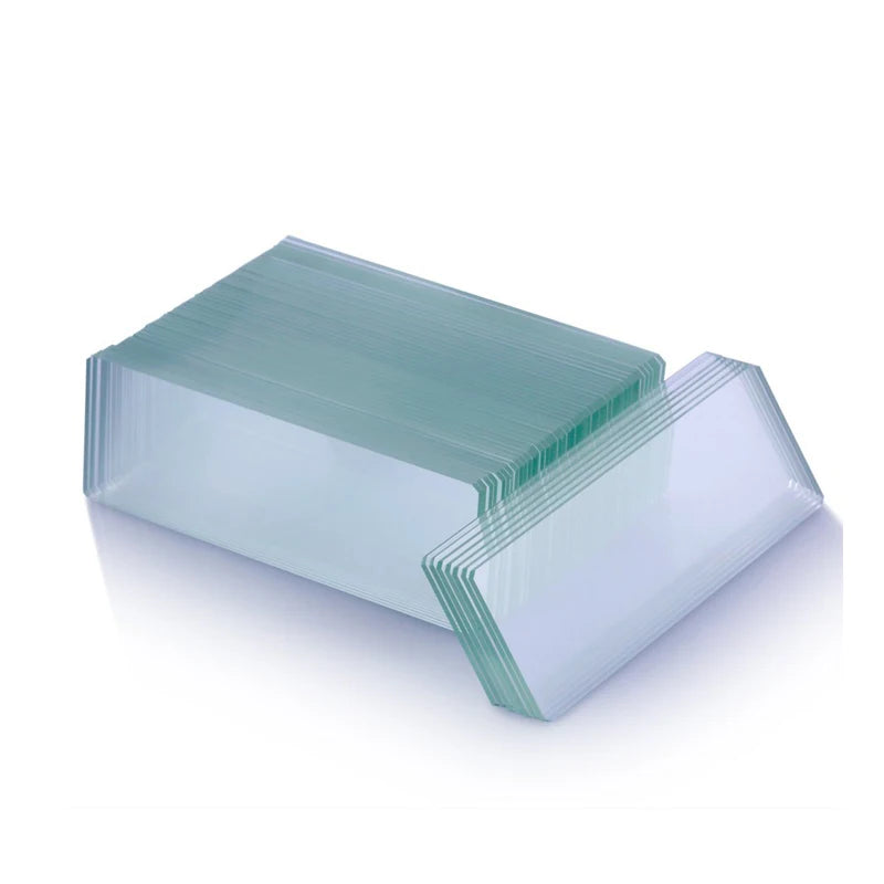 50pcs Microscope Slides + 100pcs Cover Glass Pre-Cleaned Blank Biology Glass Slide for Basic Biological Science