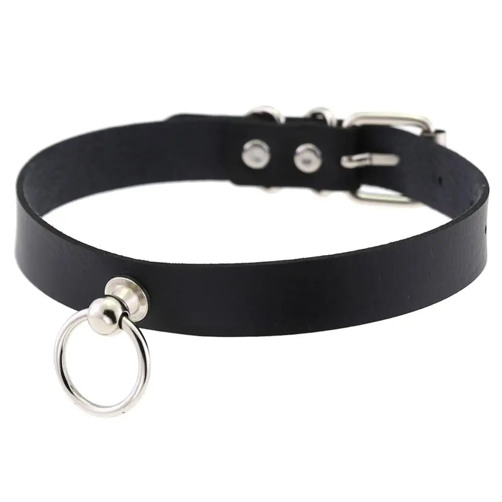 Black Goth Choker Collar for Women Necklace Fahsion Gothic Choker Punk Rock Leather Chocker Emo Harajuku Steampunk Jewelry