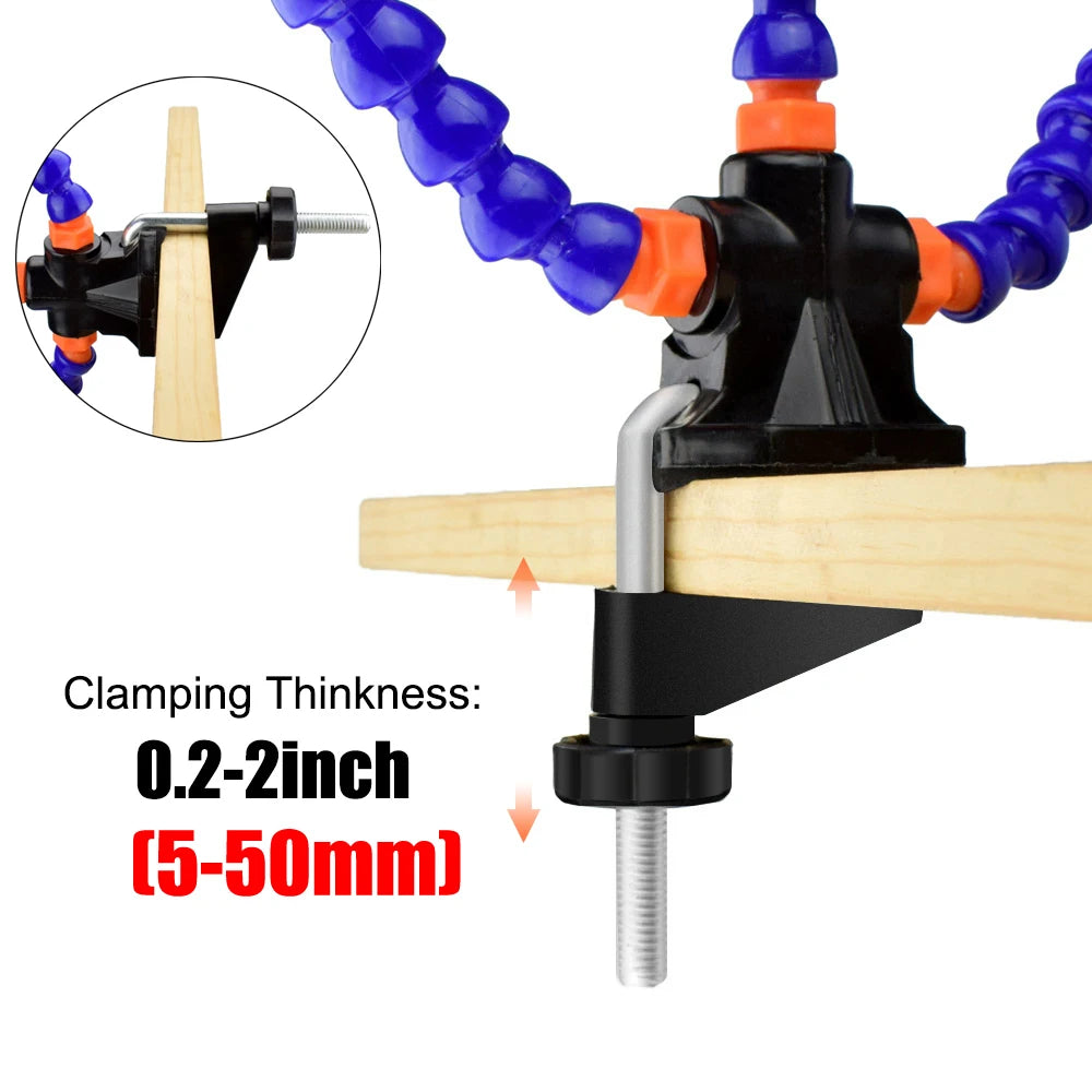 NEWACALOX Helping Hands Third Hand Soldering Tool PCB Holder Vise Table Clamp Solder Stand for PCB Repair Jewelry Crafts