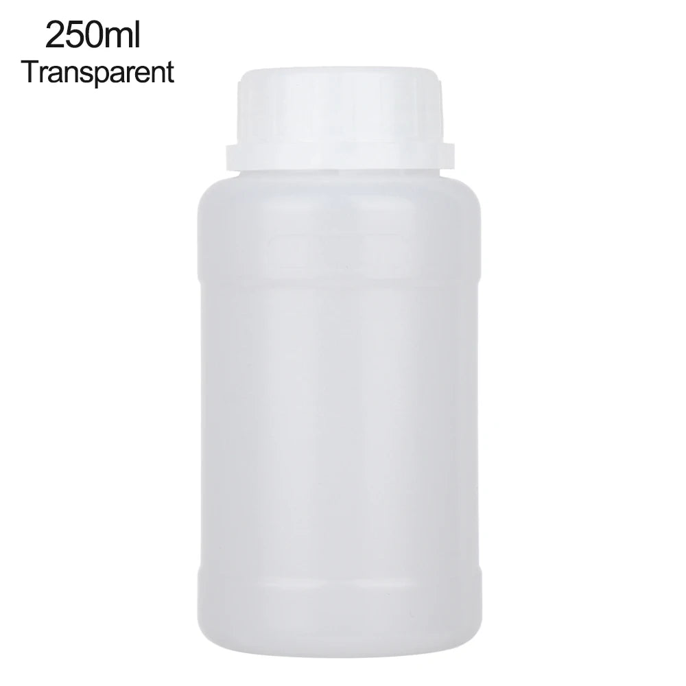 1PC 5/10/15/30/60/100/250ml Plastic PET Clear Empty Seal Bottle Liquid Container Reagent Packing Storage Jar Industrial Supplies