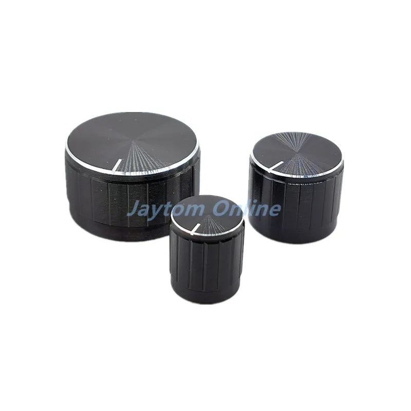 4pcs Black Aluminum alloy Potentiometer/Encoder Knobs Switch Caps 30x17mm 21x17mm 15x17mm Half Shaft Plum Shaft