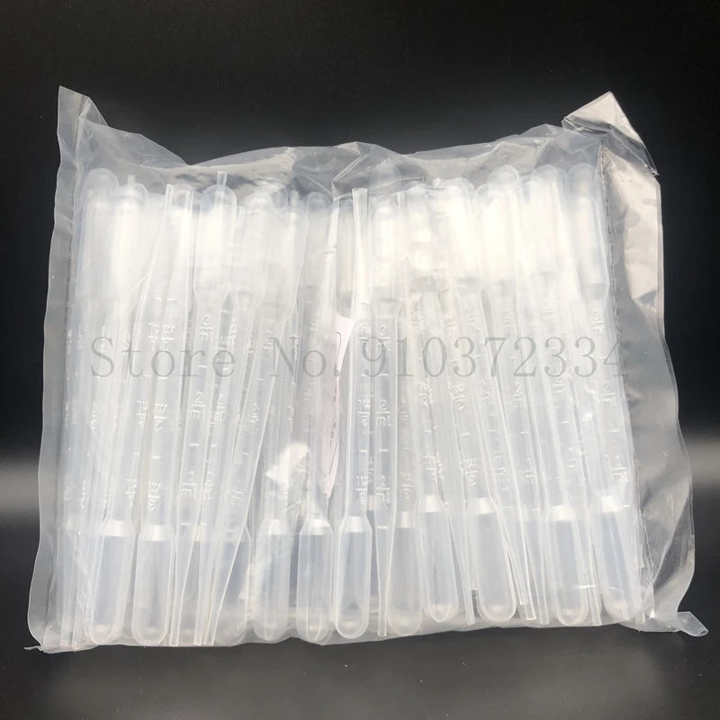 200pcs lab 0.2ml 0.5ml 1ml 2ml 3ml 3ml-L 5ml 10ml Plastic Pasteur Pipette Transfering Dropper for School Experiment