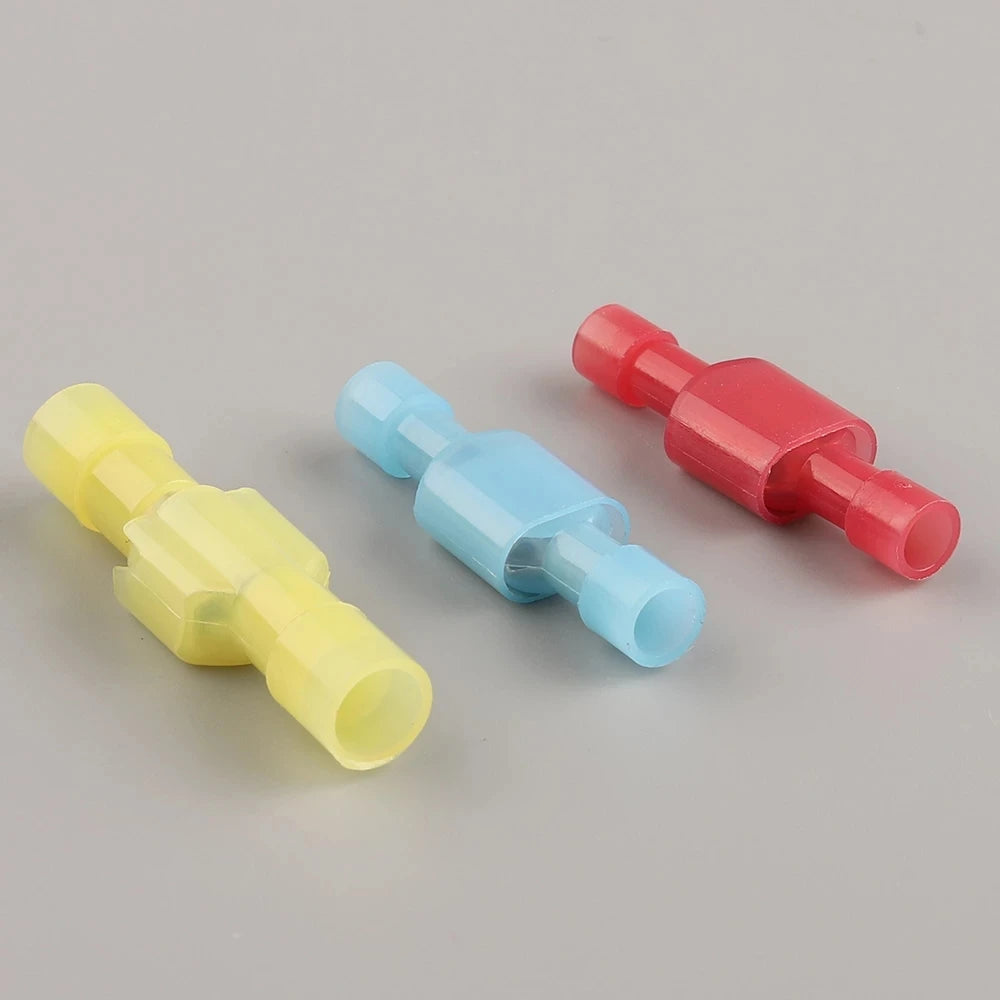 50PCS Nylon Fully Insulated Spade Female+ Male  Electrical Crimp Terminators Terminals Crimp Wire Cable Connectors
