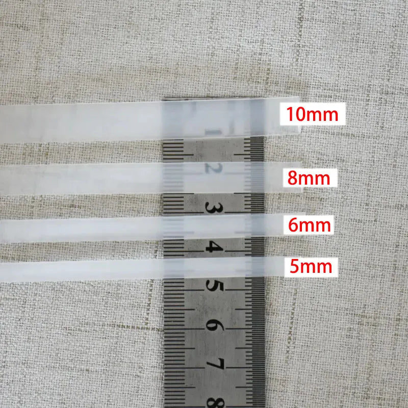 5/10m/Rolls 5-10mm Wide Plastic Boning Corset Webbing Boning,Plastic Boning for Sewing Sew for Wedding Dress Nursing Caps