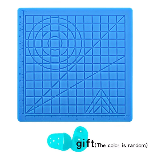 3D Printing Pen Silicone Mat DIY With 2 Finger Protectors Template Drawing Tool Silicone Pad Drawing Tools for Kids Adults