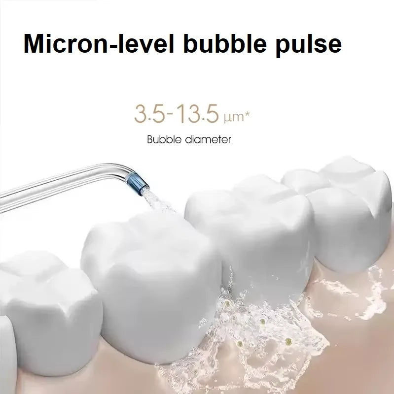 Mijia Portable Water Flosser, Electric Oral Irrigator 2 MEO705, 3-Mode Household Tooth Cleaner, Micron-level Bubble USB Recharge