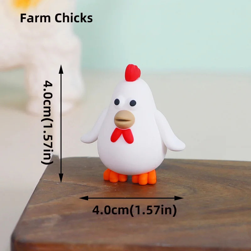 Farm Critters Cake Topper Yaks Ponies Sheep Piglets Chickens Farm Greenhouse Wooden House Boy Girl One Birthday Cake Decorations