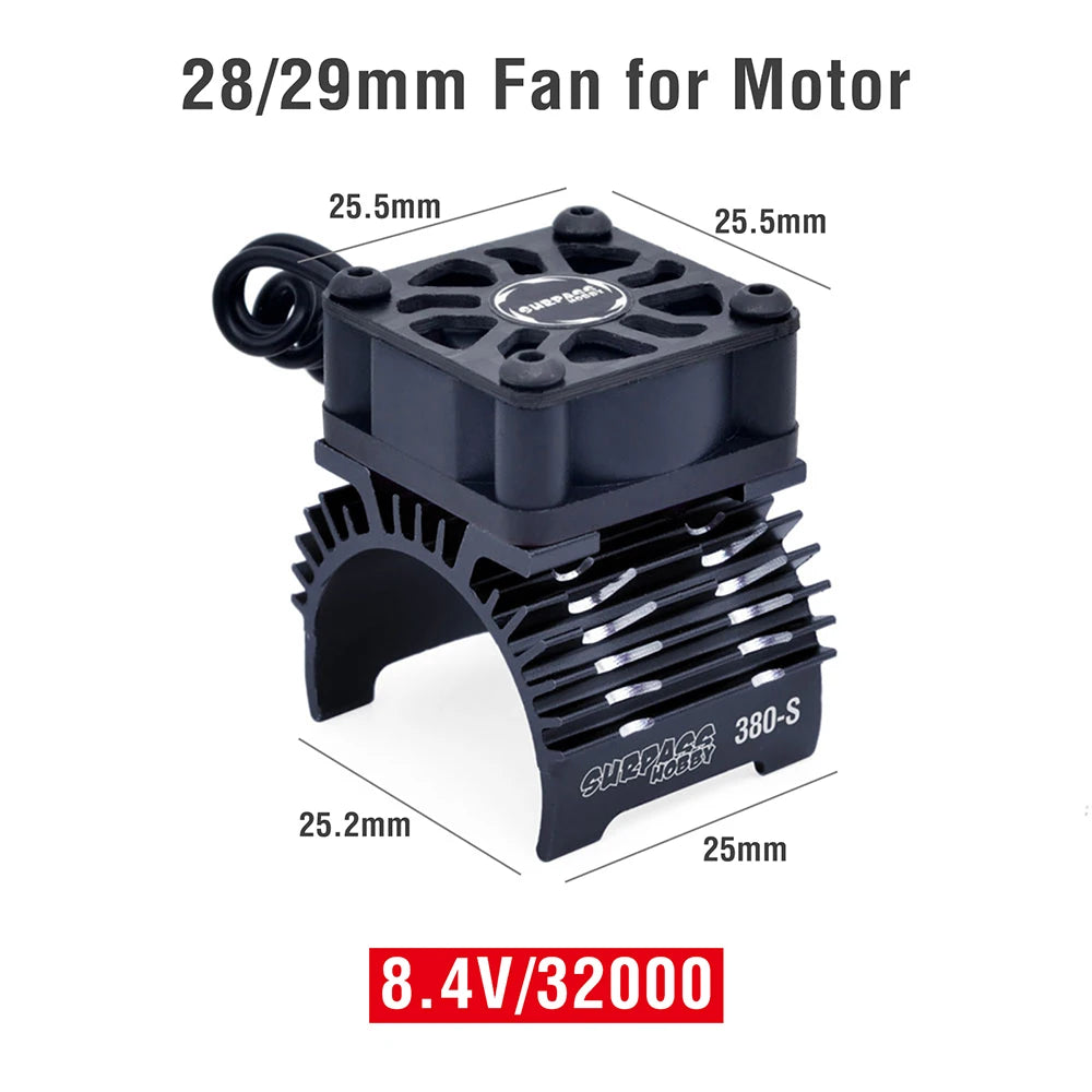 SURPASS HOBBY RC Motor Fan Cooling Heatsink for 380 390 540 550 Brushless Motor 28/29/36mm