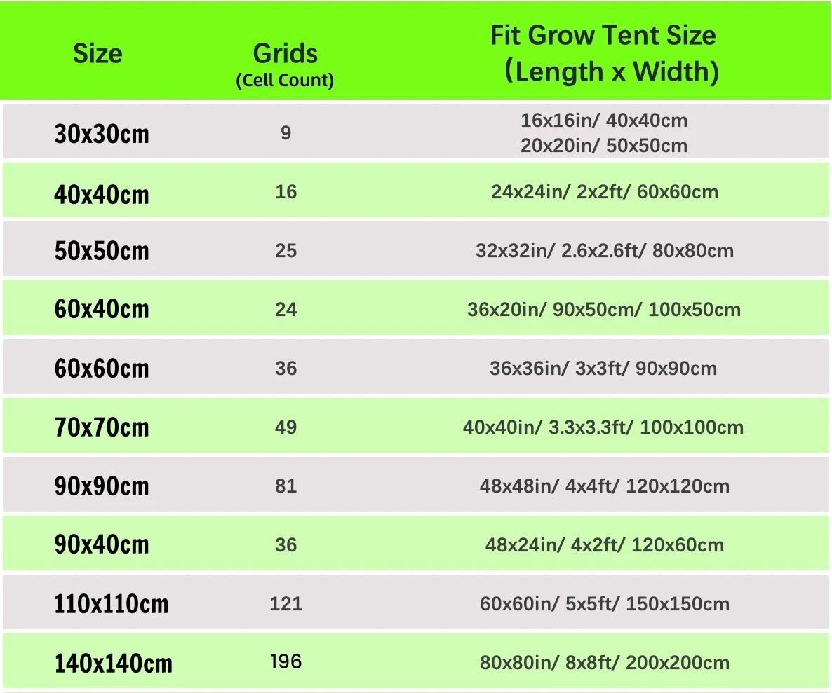 4'' Mesh Grow Tent Trellis Netting, Heavy-Duty Elastic Plant Net with Steel Hooks, Flexible Hydroponics Support for Horticulture