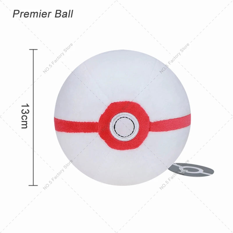 9Styles Pokemon Plush Pokeball Stuffed Toy Master Ball Poke Ball Great Ball Beast Ball Dusk Ball Hisuian Ultra Ball Peluche Doll