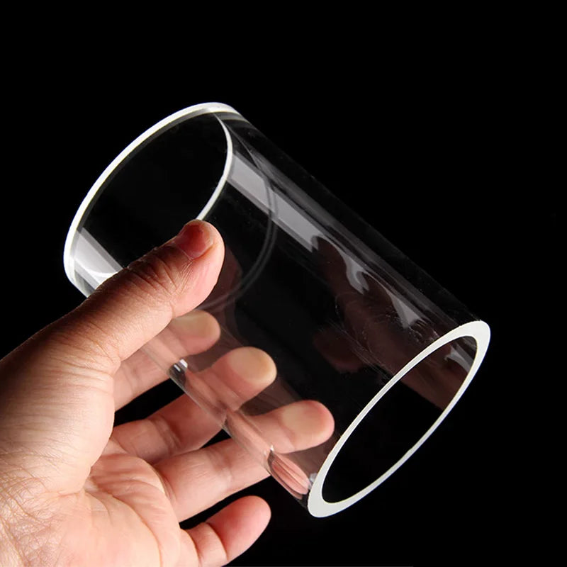 High Borosilicate Glass Column Chemical Pipeline Boiler Sight Glass Tube Pipe Viewing Cup OD15-8mm Height 100mm Thickness 5mm