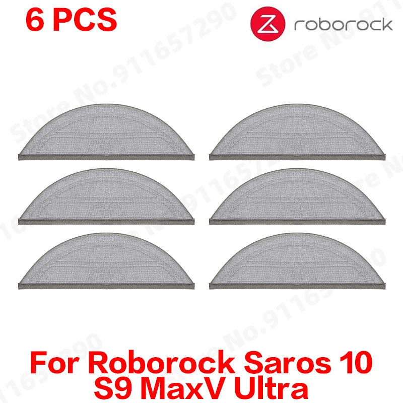 Replacement Parts Compatible for Roborock Saros 10 / S9 MaxV Ultra Main Roller Side Brush HEPA Filter Mop Cloth Dust Bag