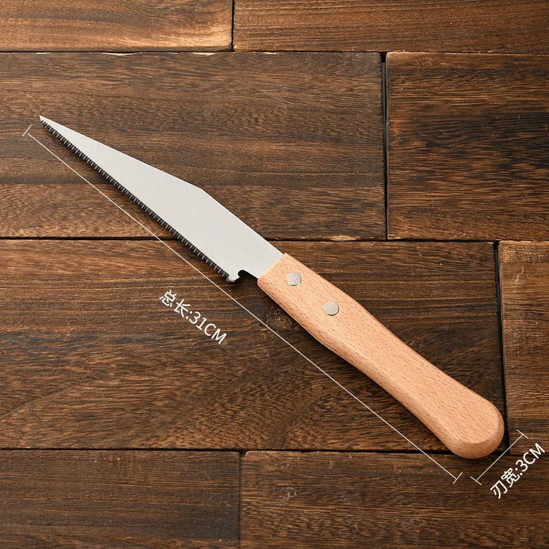 Style Hand Saw Non-slip Wooden Handle Pull Saw Flush Cut Saw Flexible Handsaw Woodworking Cutting Tool Hand Saw