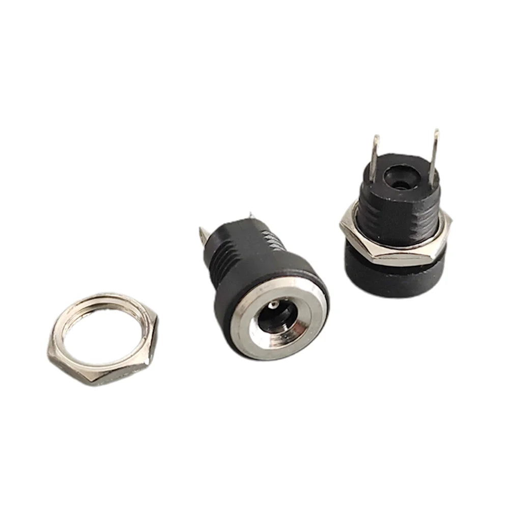 5/10pcs DC-022B DC Power Female Socket 3.5x1.3mm 5.5x2.1mm 5.5*2.5mm 2Pin Jack Hole Panel Mount Connector Adapter