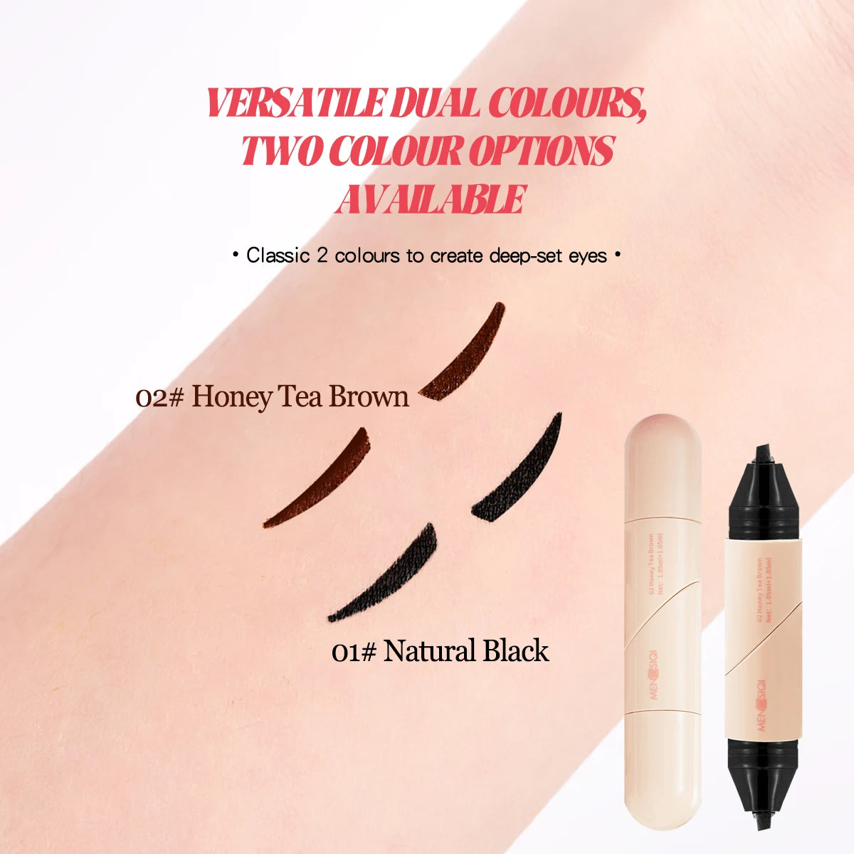 Rotatieve eyeliner pen, snel droge waterdichte anti-zweet, niet gemakkelijk vervagen functie, multifunctionele eyeliner pen, nat