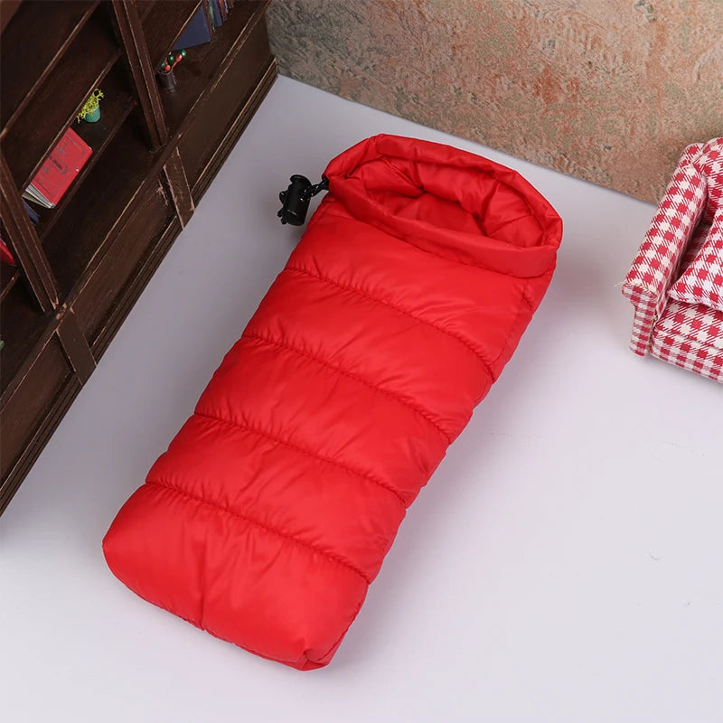 Creative Doll House Simulation Sleeping Bag Pieces Bedroom Furniture Toys Dollhouse Outdoor Camping Scene Decoration Accessories