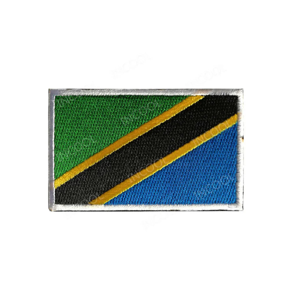 South Africa Egypt Kenya Algeria Nigeria Angola Ghana Morocco Senegal Algeria Flag Embroidered Patches Appliqued Patch For Cap