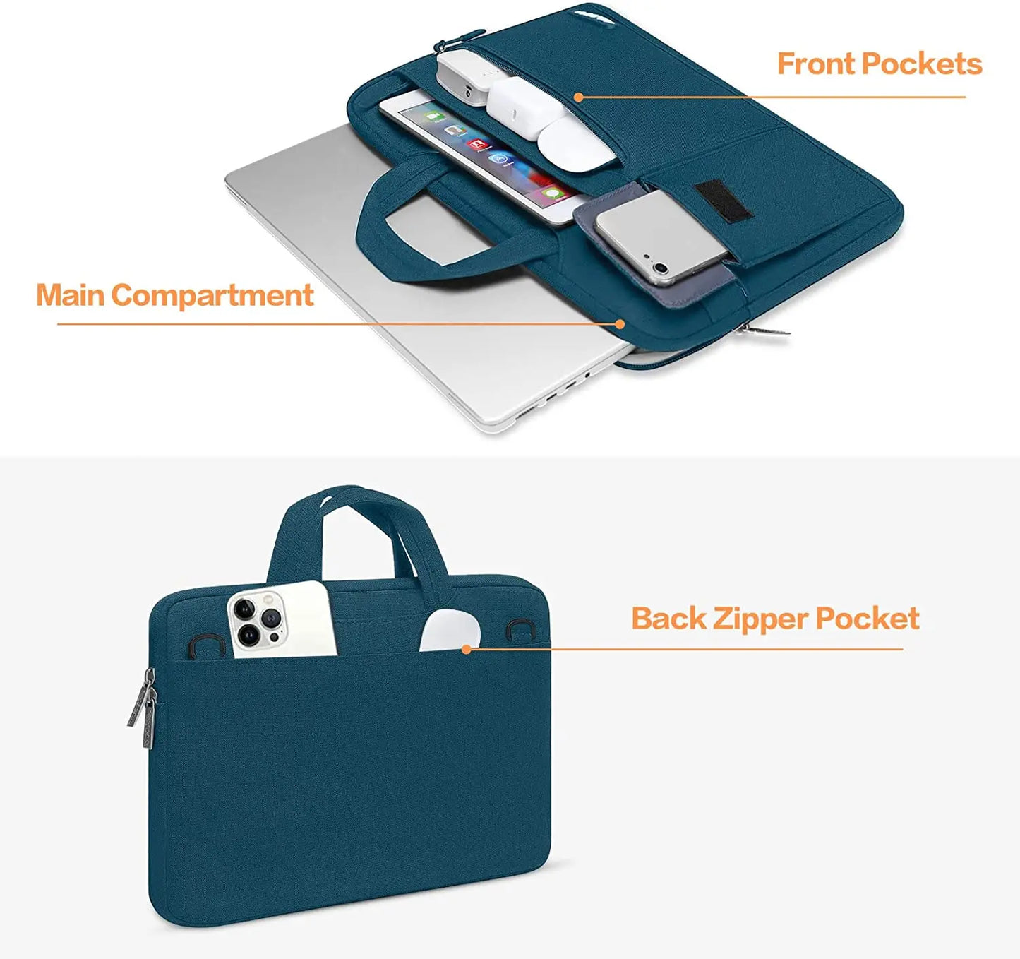 13 14 15 16 inch Laptop Bag Notebook Pouch for MacBook Air Pro Asus Dell HP Office Travel Computer Briefcase Handbag Sleeve Case