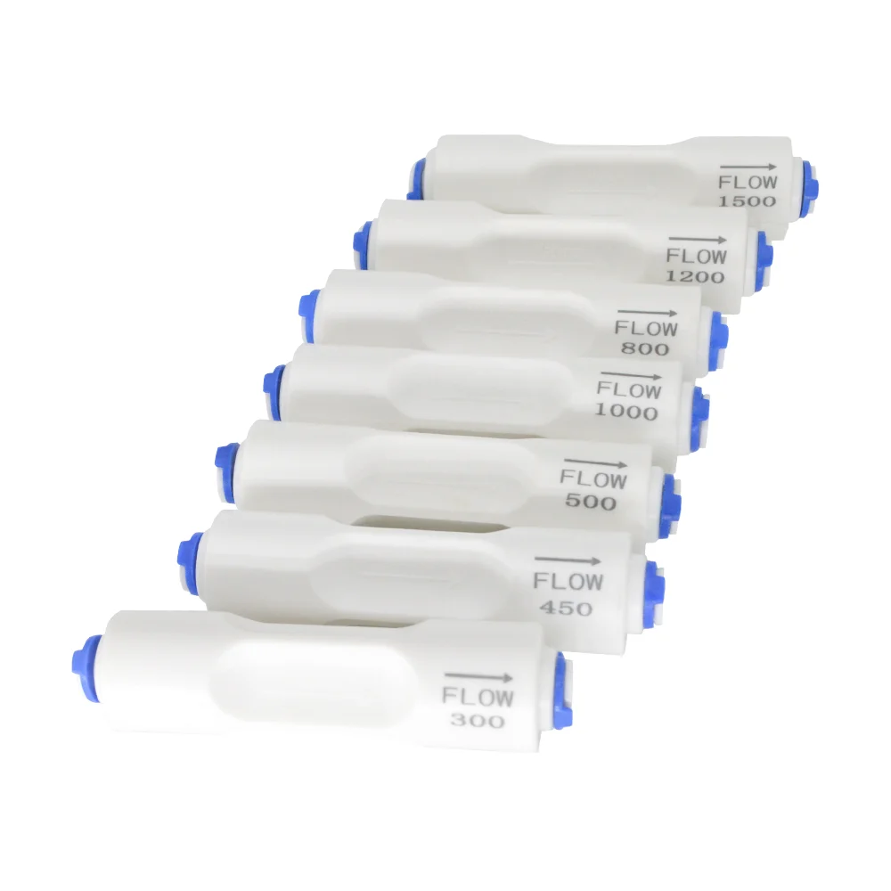 YQBS Waste Water Flow Restrictor  300CC 450CC 800CC 1500CC Regulater 1/4" OD RO Water System Hose Reverse Osmosis