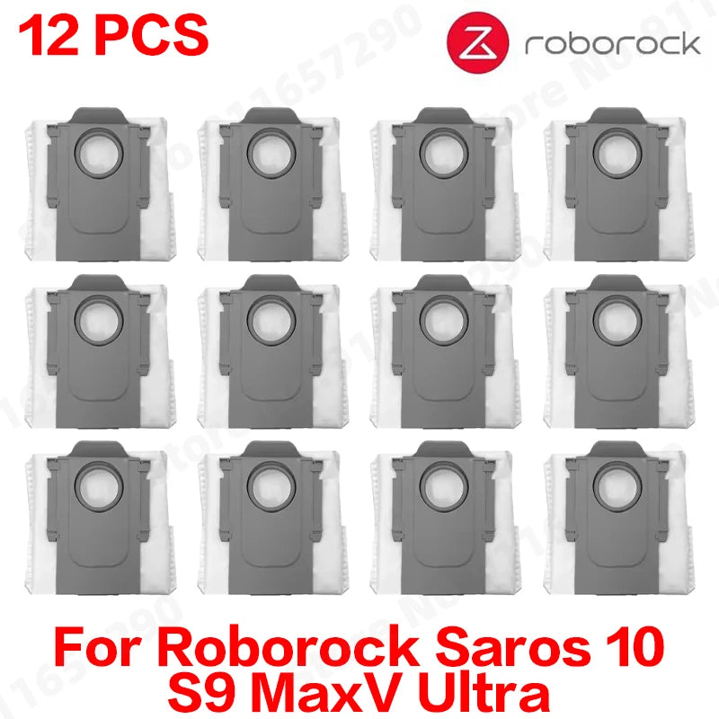 Replacement Parts Compatible for Roborock Saros 10 / S9 MaxV Ultra Main Roller Side Brush HEPA Filter Mop Cloth Dust Bag
