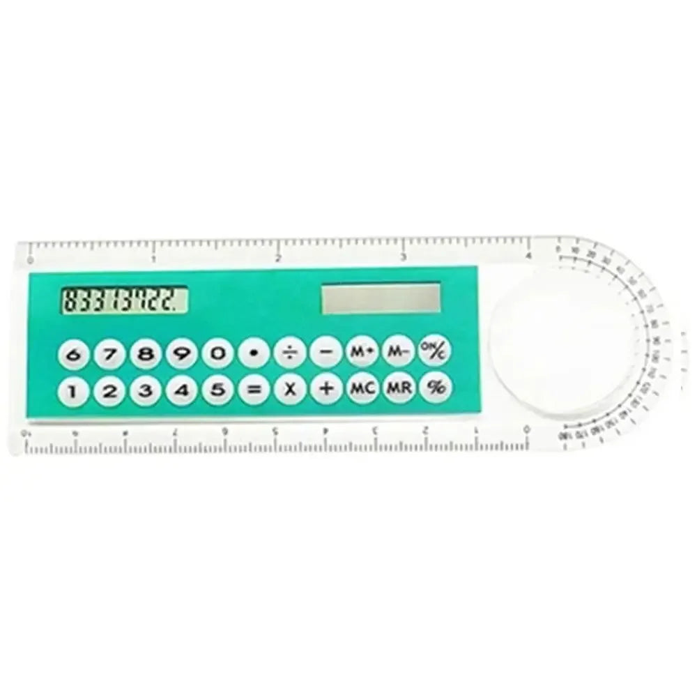 Mini Portable School Supplies Calculator Ruler Digital Caliper Office Stationery Solar Energy Calculator