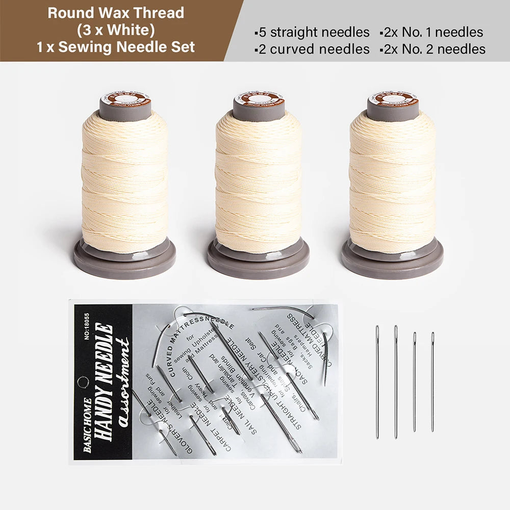 WUTA 70-120m Round Waxed Thread Repair Cord String Polyester Hand Sewing Line for Braided Bracelet DIY Accessories Leather Craft