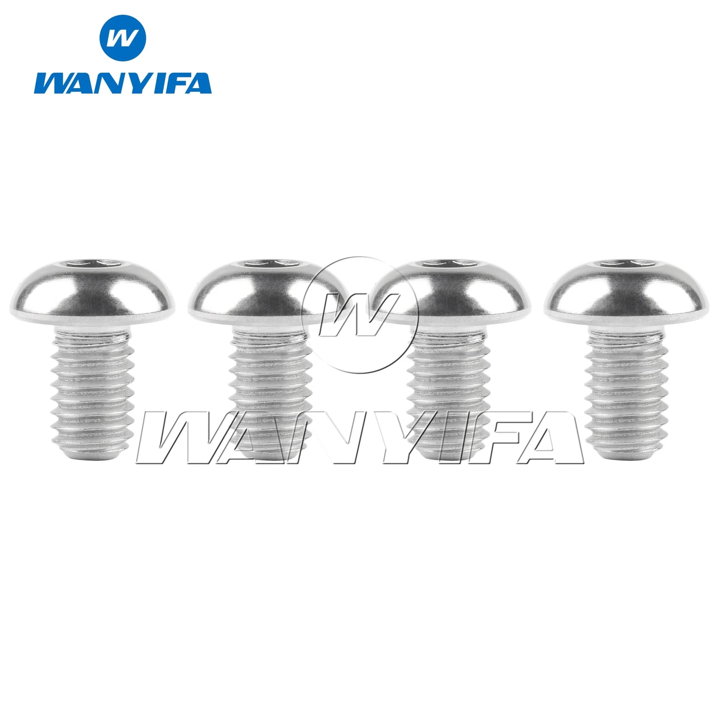 Wanyifa Titanium Bolts M5x8 M5x10 M5x12 M5x15mm Round Head Inner Hexagon Screw for Bicycle Bottle Cage