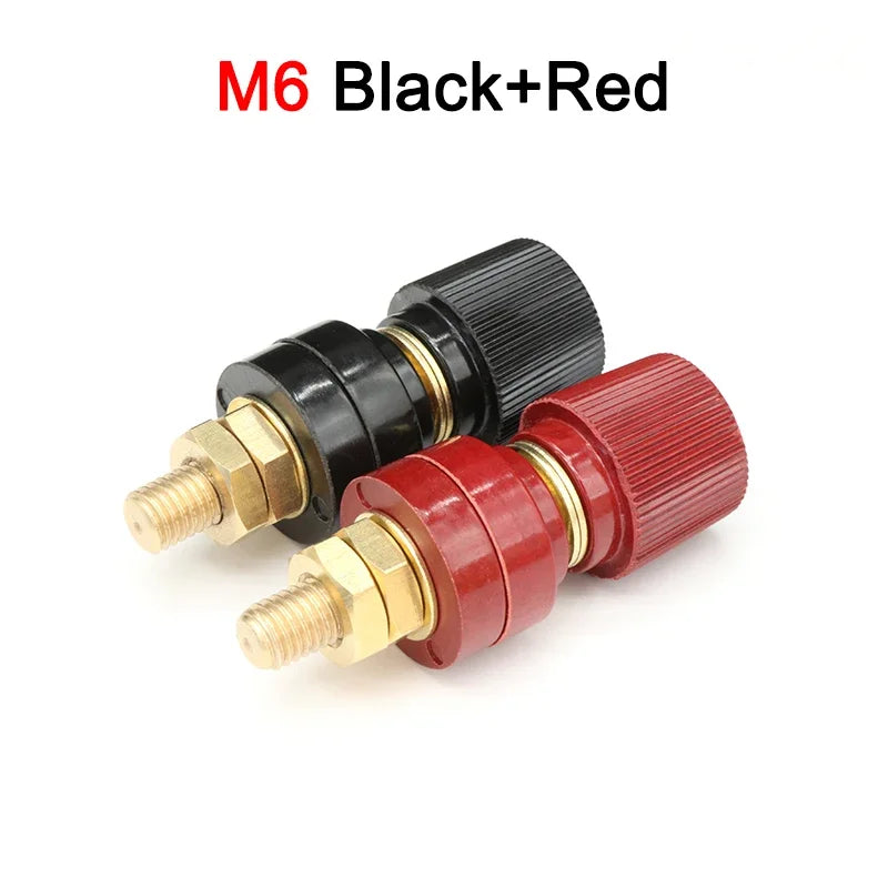 M5 M6 M8 M10 Wire Binding Post Thread Screw Black+Red Set Weld Inverter Clamp Power Supply Splice Connect Battery Terminal