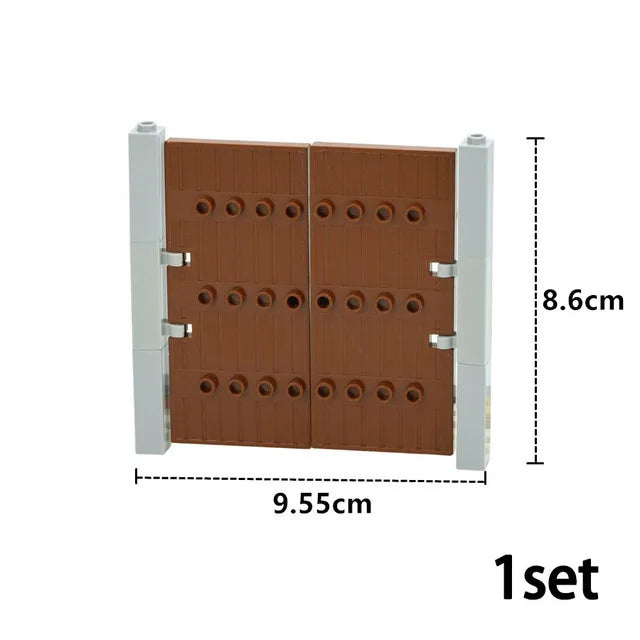 City Window Building Blocks MOC House Door Frame Glass Bricks Parts Compatible 60594  60616 60621 60596 MOC Educational Parts Fo