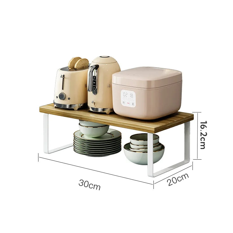 Kitchen Desktop Shelf Layered Storage Partition Rack Small Shelf for Storing Dishes Seasonings in The Cabinet Home Organization