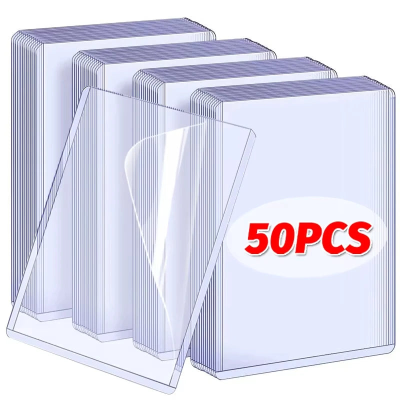 1/25/50 transparent Korean Kpop card sleeves with protective film, transparent card sleeves for idol photos, game card sleeves