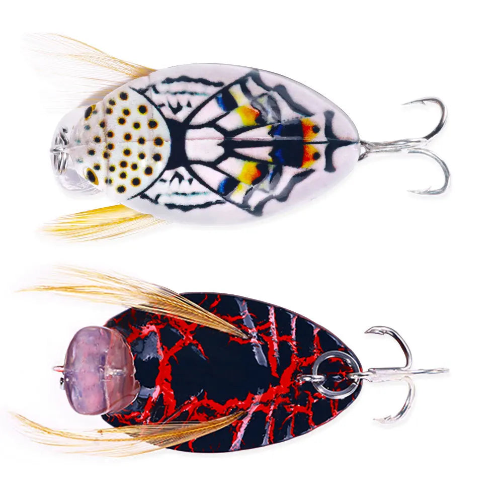 Artificial Fishing Cicada Bait Insect Bug Lure 38mm/4g Sea Beetle Crank Floating Wobblers Bass Carp Hard Bait Fishing Tackle