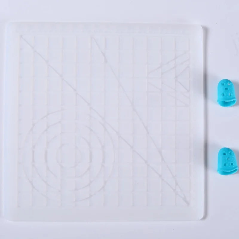 3D Printing Pen Silicone Mat DIY With 2 Finger Protectors Template Drawing Tool Silicone Pad Drawing Tools for Kids Adults