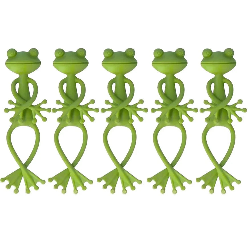 1/3/5 Pcs Frog Plant Stand Plant Tie Cute Flower Pot Hugger Plant Vegetable Climbing Fixture Clips Garden Planter Stake Decor