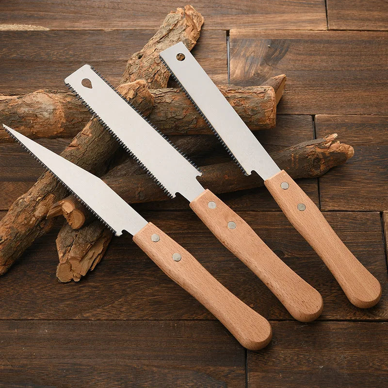 Style Hand Saw Non-slip Wooden Handle Pull Saw Flush Cut Saw Flexible Handsaw Woodworking Cutting Tool Hand Saw