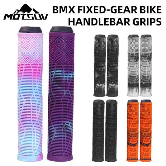 MOTSUV 1 Pairs Rubber Bicycle Handlebar Grips Lengthening Soft Non-Slip160mm Lengthening MTB Bike Bar Cuffs Cycling Parts