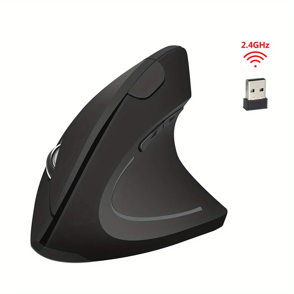 Ergonomic Right Hand Vertical RGB Wired Optical Mouse for PC Healthy Gaming