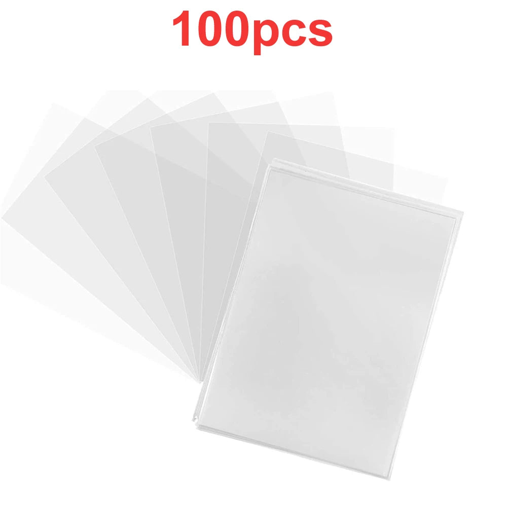 100-1000pcs 65*90mm Raised Type Card Sleeves Fit For Pokemon YuGiOh Game Cards Protector Trading Folder Transparent Case Holder