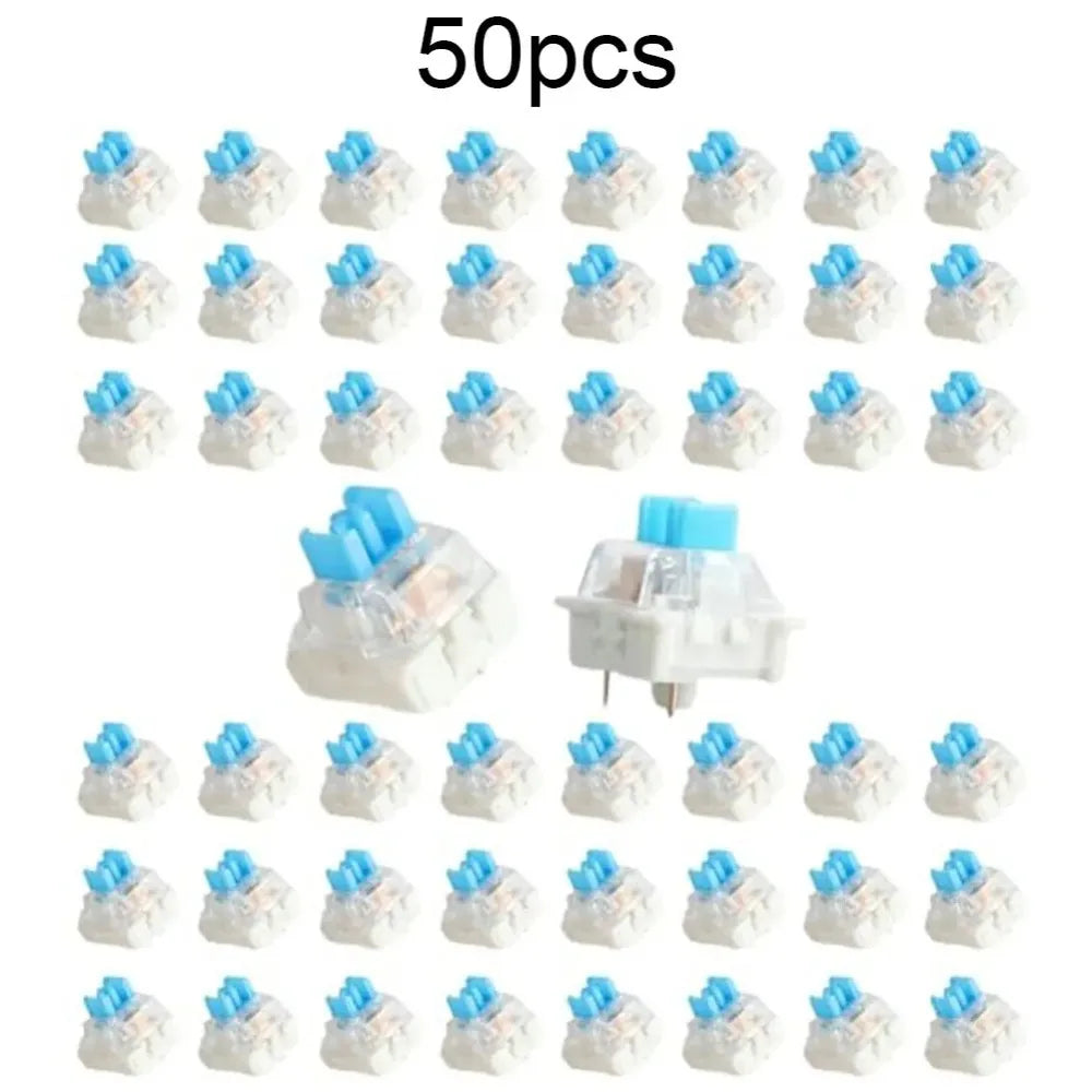 50Pcs 3-Pin Tactile Keyboard Switches – Clicky Key Replacement for Mechanical Keyboards & Electrical Devices