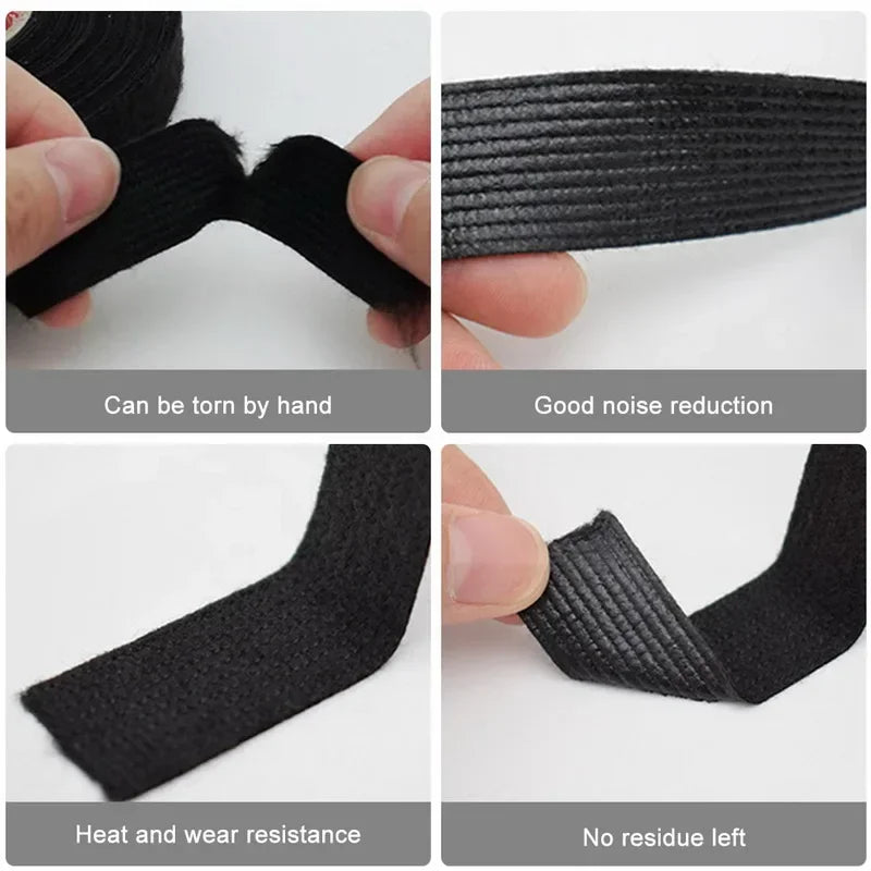 15 Meter Heat-resistant Flame Retardant Tape Adhesive Cloth Tape For Car Cable Harness Wiring Loom Protection Width 9/15/19/25MM