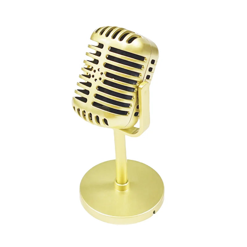 Retro Microphone Prop Classic Plastic Microphone Party Favors Live Performance Home Decoration Ornaments