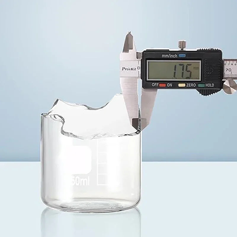 Lab Borosilicate GLass beaker  Graduated Beakers Measuring Glass Cup Chemical Experiment Laboratory Equipment Multiple Capacity