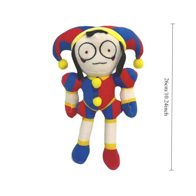 25CM Amazing Digital Doll Circus Maid Jax Plush Magical Rabbit Clown Cartoon Periphery Suitable Fans Home Collection Decoration
