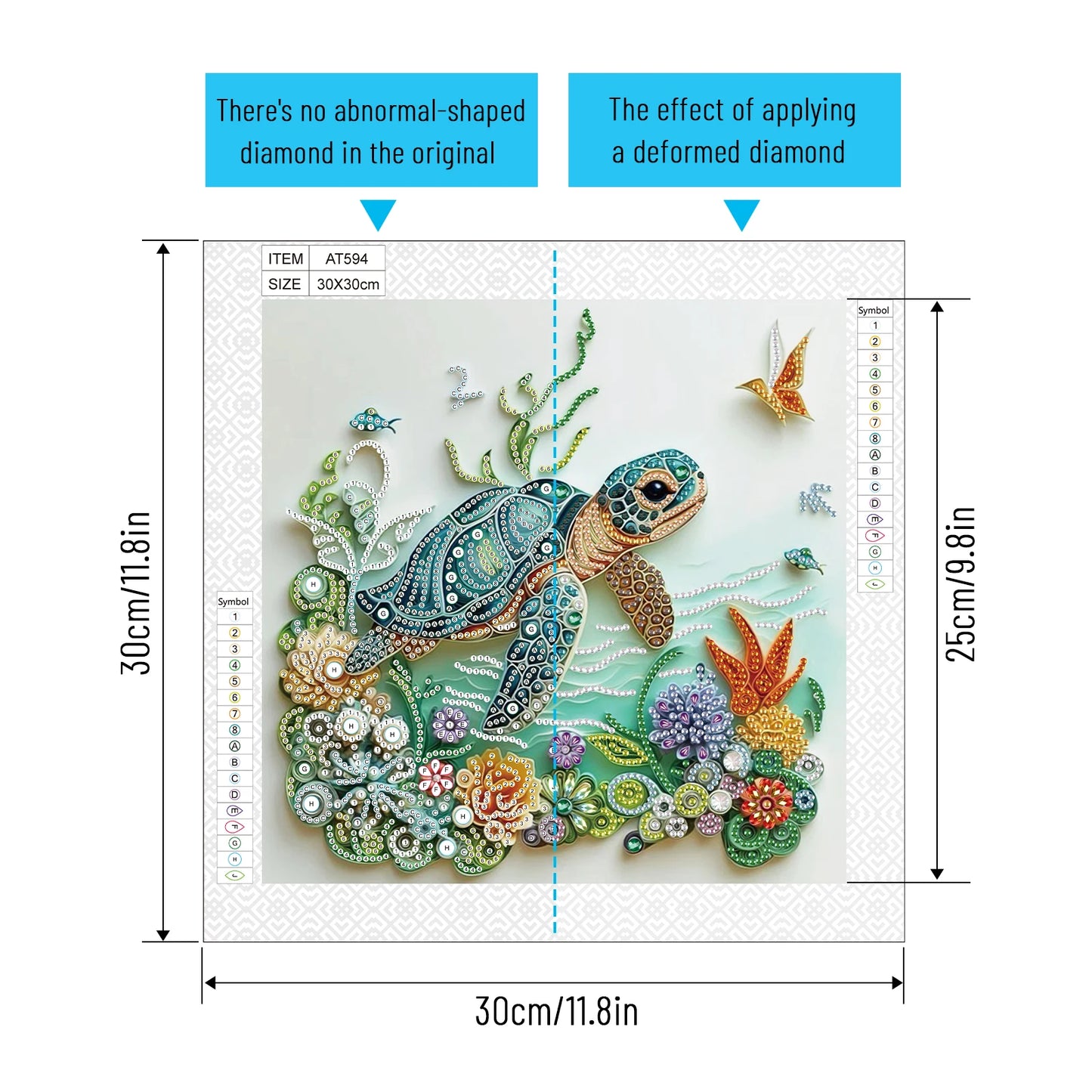 DIY Turtle and Flower 5D Special Shape Diamond Art Kits for Beginners,Diamond Art Painting Kits for Home Wall Decoration Gift