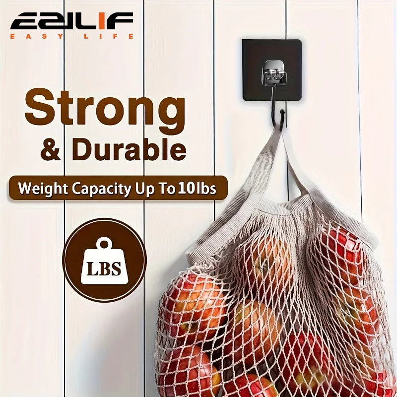 Self Adhesive Hooks Rotating Waterproof Strong Sticker Holder Wall Door Storage Hanging Hook Kitchen Bathroom Organizer