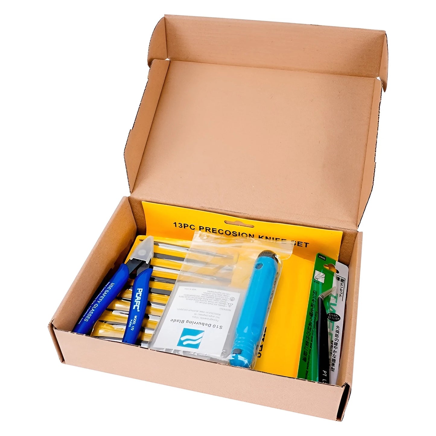 3D Printer Tool Kit Trimming Knife Scraper Cleaning Needle Tweezers Pliers Scraper Basic Deburring Tools Kit DIY 3D Printer Part