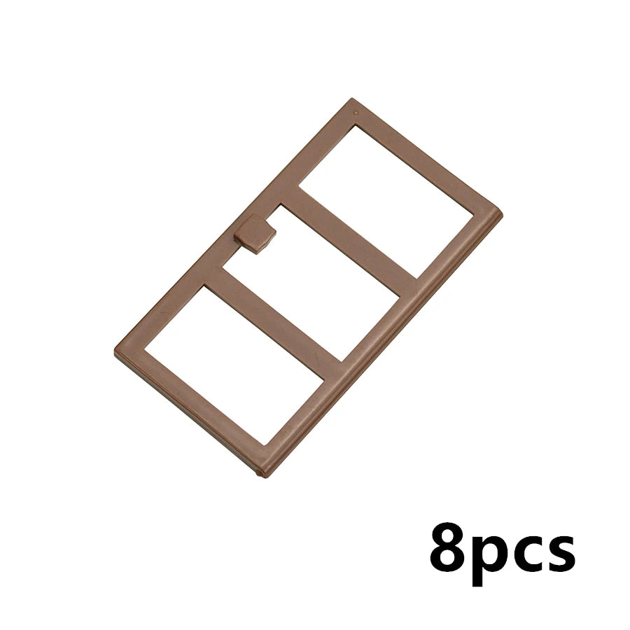 City Window Building Blocks MOC House Door Frame Glass Bricks Parts Compatible 60594  60616 60621 60596 MOC Educational Parts Fo