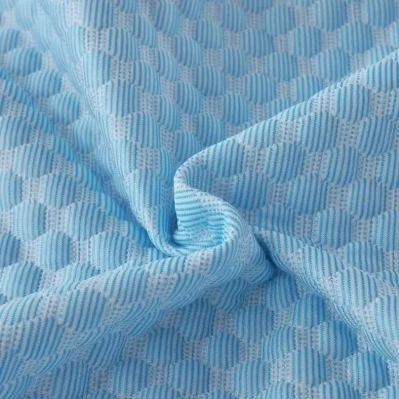 Summer Cooling Pillowcase Solid Color Ice Bean Bean Pillowcase Cool Feeling Air Conditioning Cover Washable  (No Pillow) 48x74cm